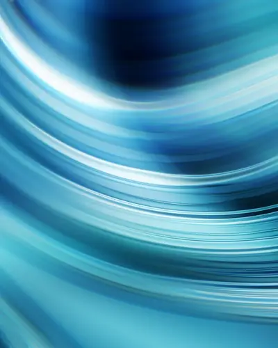 Digital art of blue swirls reminiscent of water